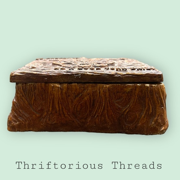 Vintage 1950's Boy Scout Pressed Wood Syroco Trinket Box - Picture 6 of 7